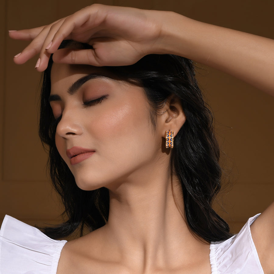 Zulu Ankara Enameled Hoops