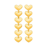 Straight Hearts Rummy Earrings