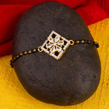 Shimmering Floret American Diamond CZ Golden Brass Bracelet