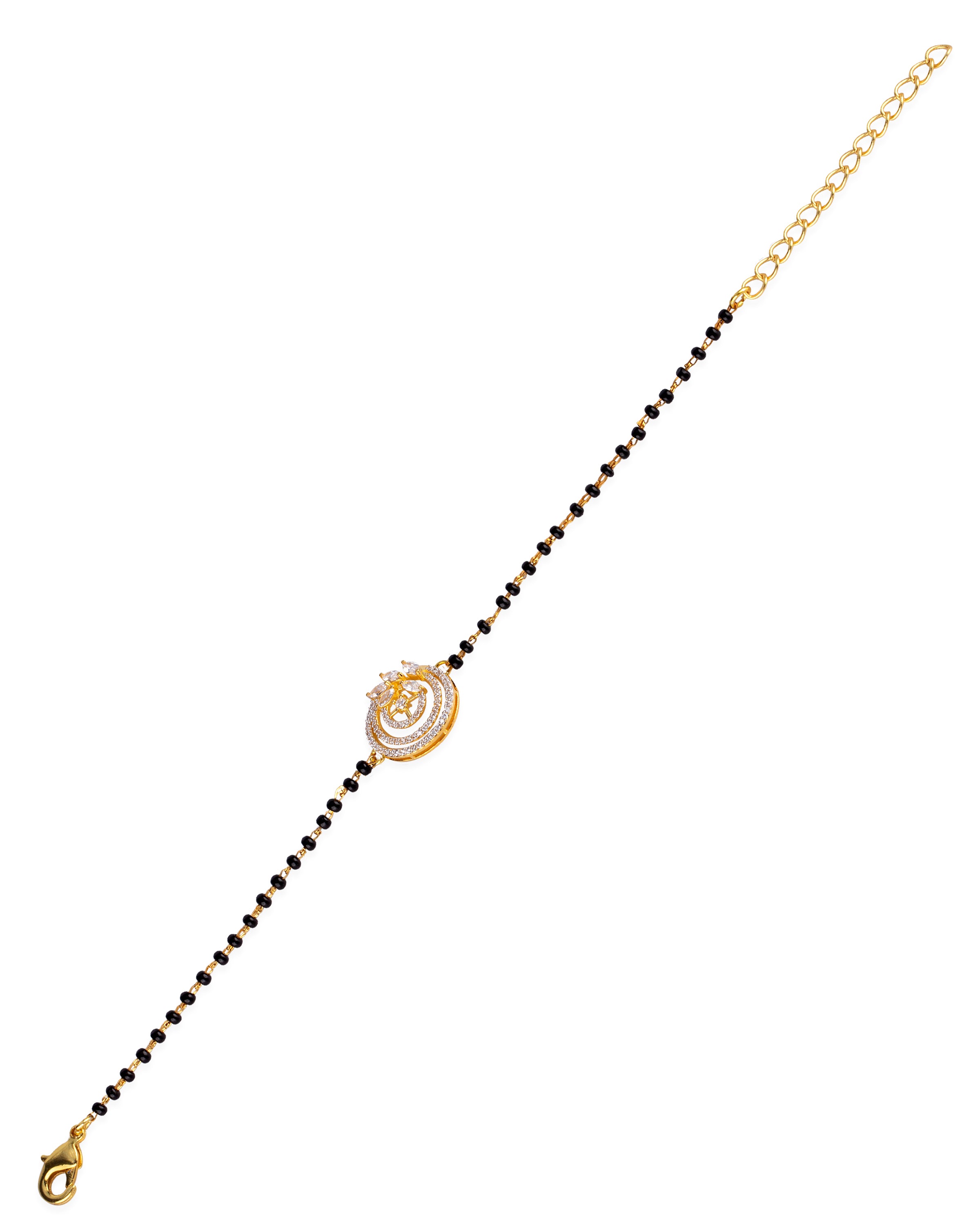 22k Gold Pellet Pendant Mangalsutra Bracelet | Raj Jewels