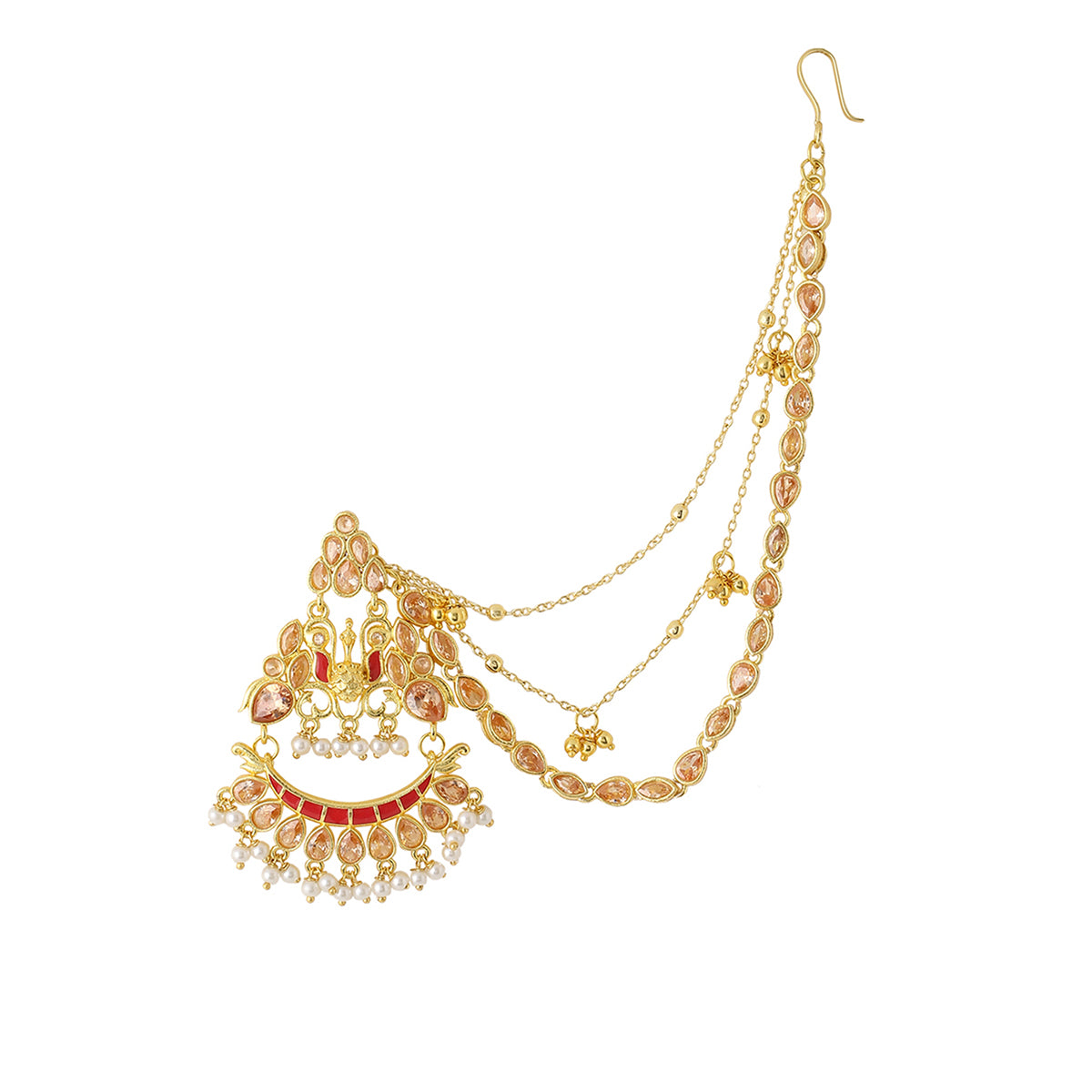 Apsara Ethnic Filigree Design Gold Plated Brass Choker Jewellery Set