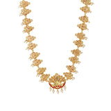Apsara Bridal Red Enamelled with Pearl Ethnic Style Golden Kamarbandh