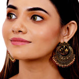 Arabian Nights Antique Golden Brass Jhumka Earrings