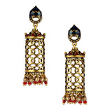 Arabian Nights Antique Golden Brass Jhumka Earrings