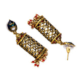 Arabian Nights Antique Golden Brass Jhumka Earrings