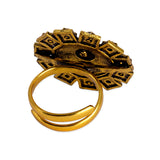 Arabian Nights Antique Gold Round Brass Rings