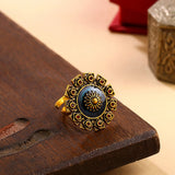 Arabian Nights Antique Gold Round Brass Rings