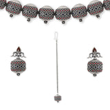 Arabian Nights Antique Silver Round Brass Jewellery Set