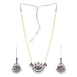 Arabian Nights Crescent Moon Oxidized Necklace Set