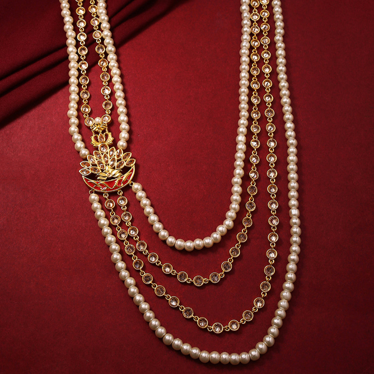 Apsara Groom Royal Pearl Necklace