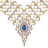 Peacock Sapphire Serenity Gold Necklace Set