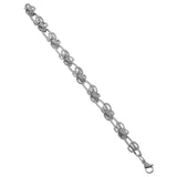 Stylish Silver Tone Bracelet For Men