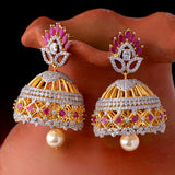 Cutwork Design Jhumka Earrings
