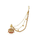 Apsara Bridal Crescent Moon Enameled Necklace Set