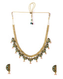 Arabian Nights Enamelled Tribal Inspired Antique Gold Toned Brass Jewellery Set