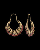 Bharatnatyam Drape Pleated Hoop Earrings