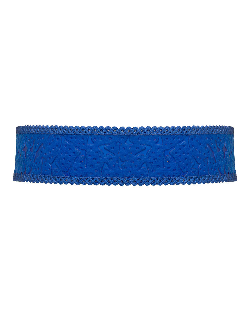 Choker Necklace In Blue Fabric