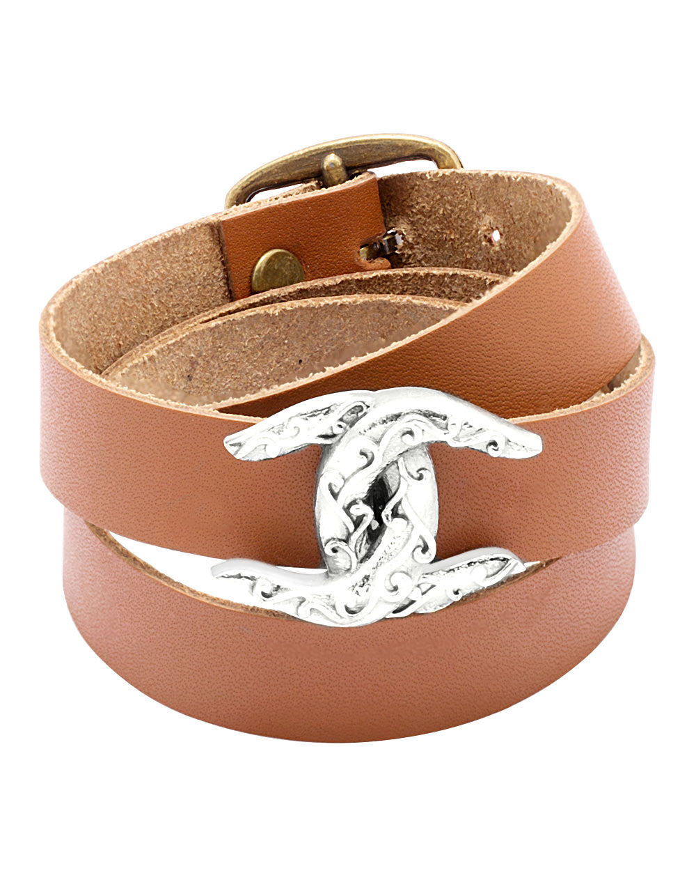 Claw Inspired leather wrap Bracelet