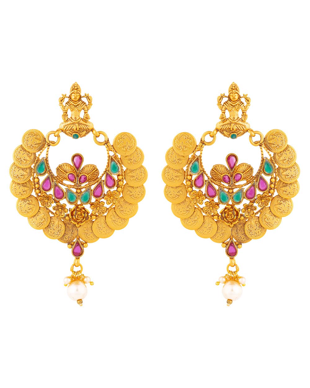 Coin Collection Temple Earrings
