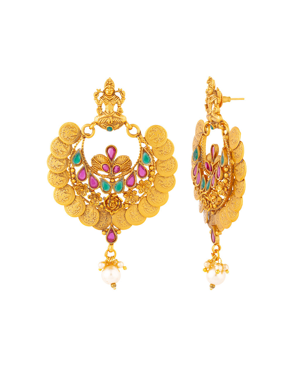 Coin Collection Temple Earrings