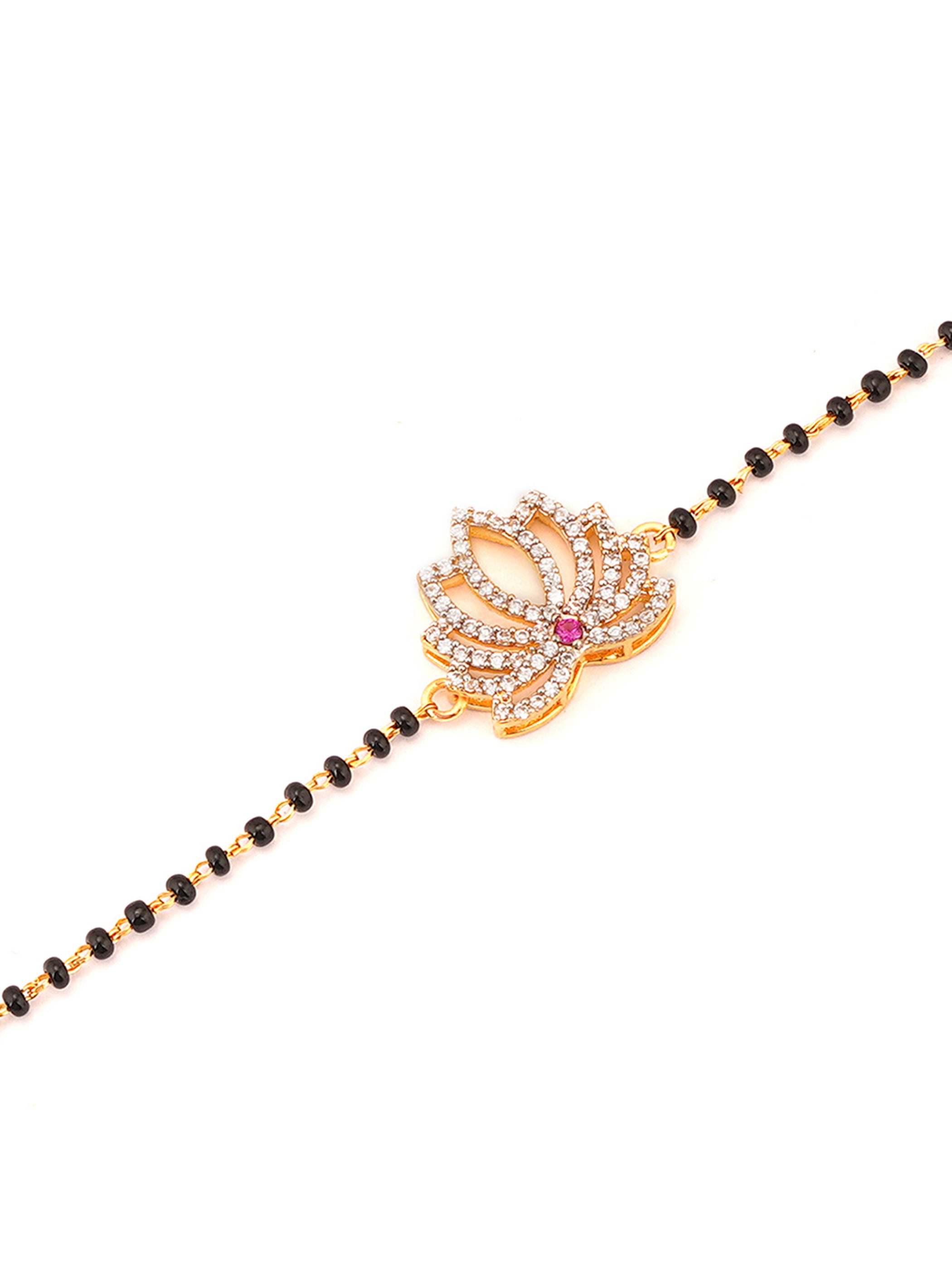 Buy Zaveri Pearls Rose Gold Mangalsutra Bracelet-ZPFK12639 Online At Best  Price @ Tata CLiQ