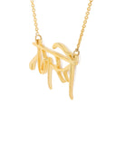 Golden Pendant With Chain in Glossy Finish