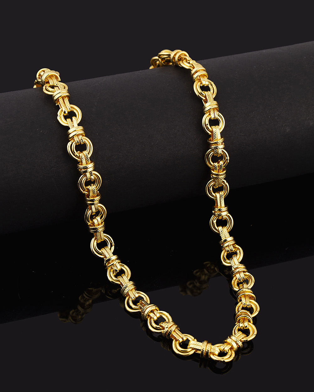 Handmade Rolo Pattern Gold Plated Chain