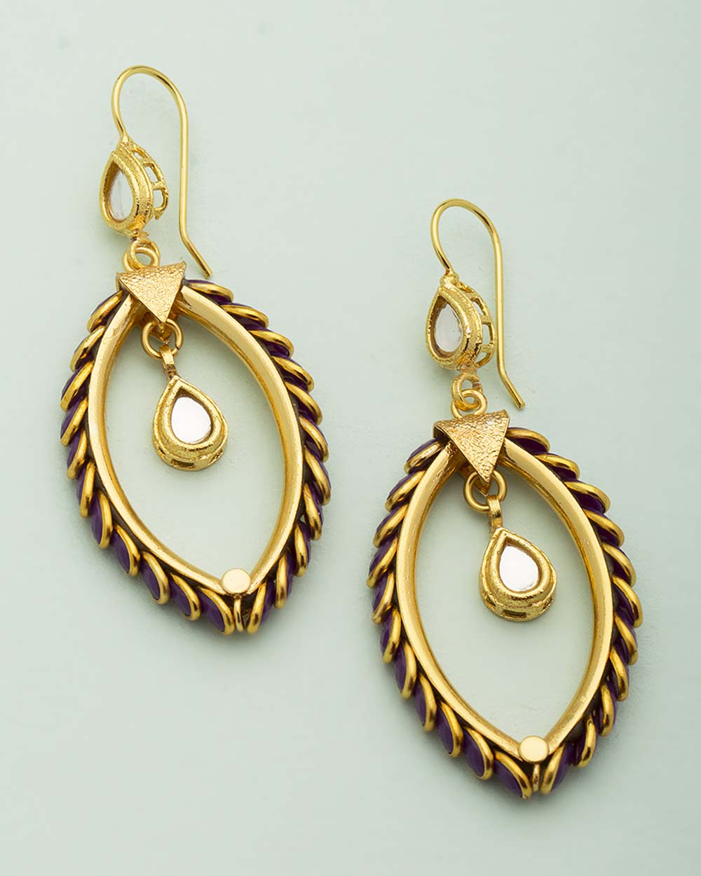 Pacchi Earrings With Stone Embellishment