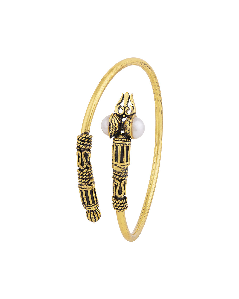 Shiva Trishul Rudraksha Damru Kada Bracelet Bangle For Men And Boys(gold)  at Rs 100/piece | Higher Mukhi & Indonesian Rudraksha Beads in Delhi | ID:  22793896355