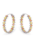 Trendy Hoops Multicoloured Stylish Earrings