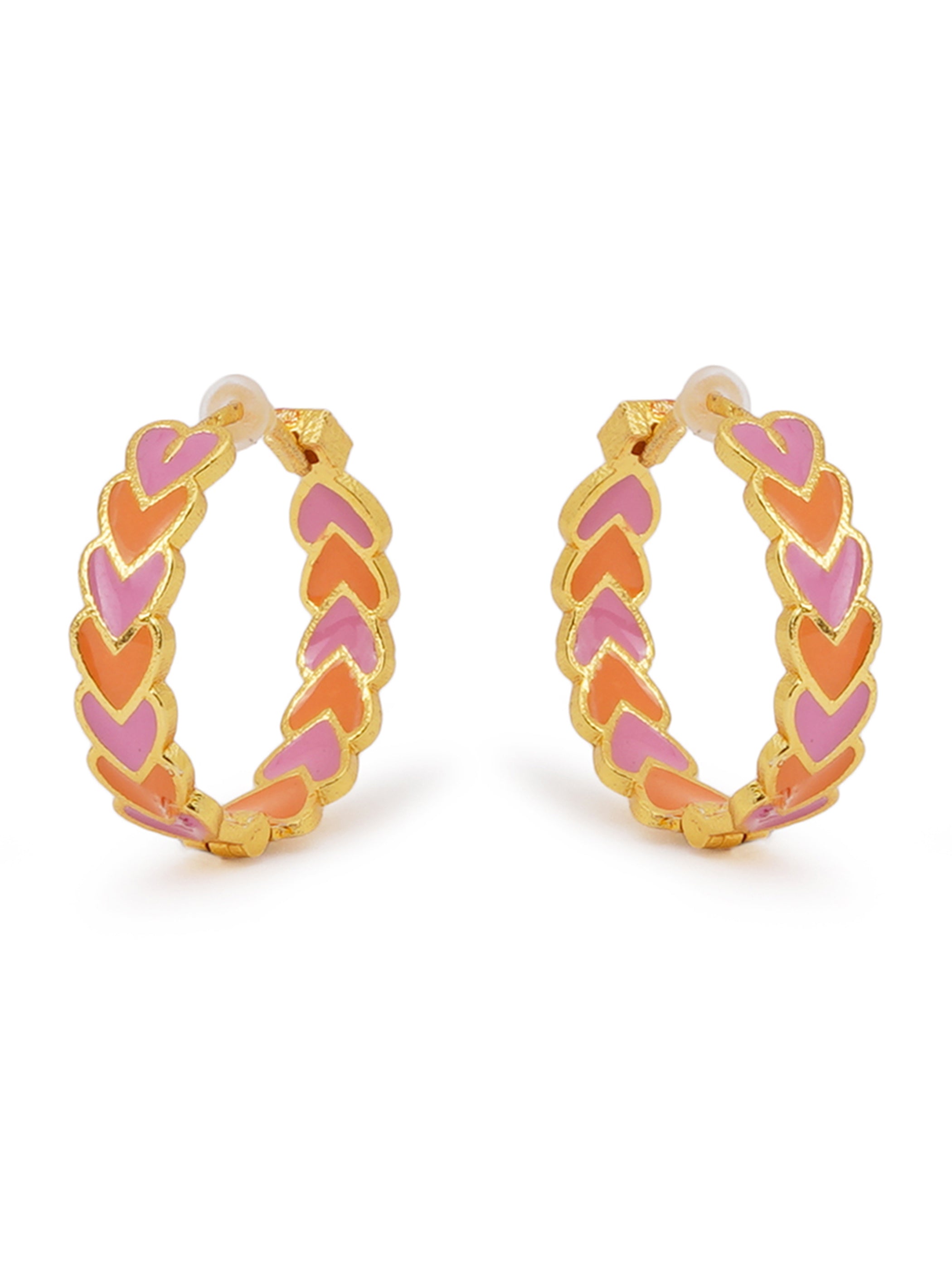 Trendy Hoops- Round Multi-coloured Hoop Earring