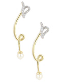 Voylla Gold Plated Drop Earrings
